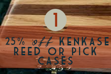 25% off Wood Reed Cases and Guitar Pick Cases
