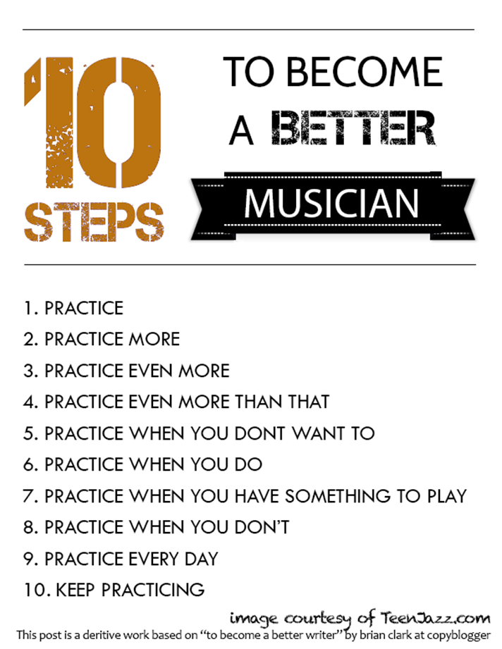 10 Steps to Become a Better Musician Poster | Teen Jazz