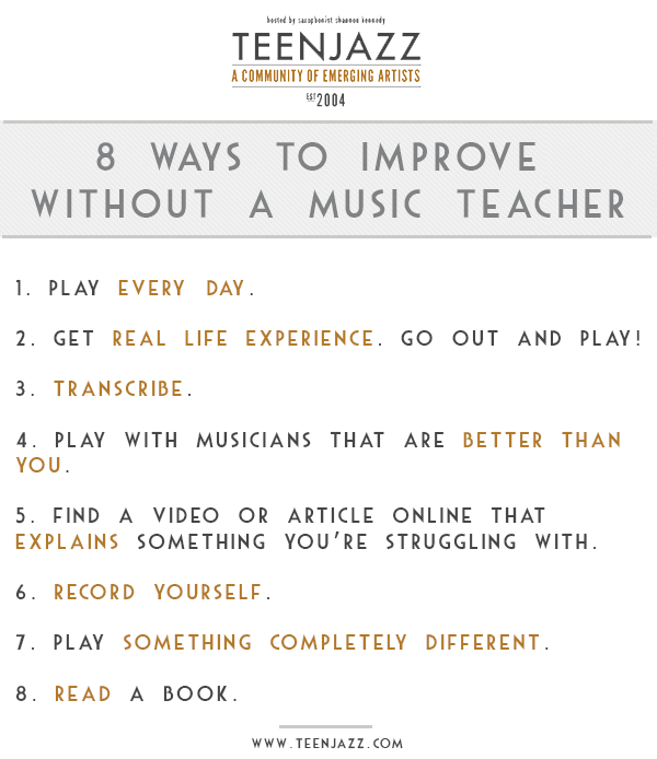 8 Ways to Improve without a Music Teacher | Teen Jazz