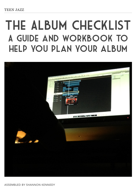 The Teen Jazz Album Checklist bundle, a guide and workbook to help with the planning of your next album. | Teen Jazz