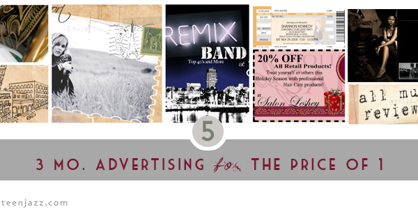 3 months of advertising for the price of 1 | Teen Jazz