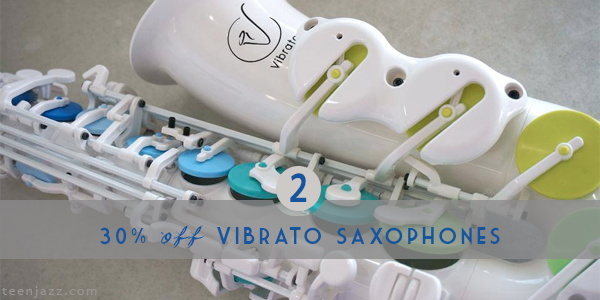 30% Off Vibrato Plastic Saxophones | 12 Deals of Christmas Day 2 at Teen Jazz